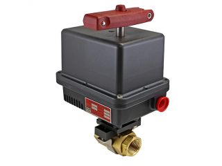 3/8" NPT Brass 24 DC Electric Actuated Ball Valve With Limit Switch