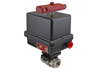 1-1/4" NPT Stainless Steel 24 DC Electric Actuated Ball Valve With Limit Switch
