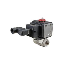 3/4" NPT Stainless Steel Double Acting Pneumatic Actuated Ball Valve With Solenoid Valve